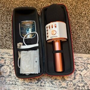 Bonaok Wireless Karaoke Microphone with Case